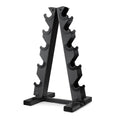 Space-Saving A-Frame Dumbbell Rack for Organized Home Gym Storage