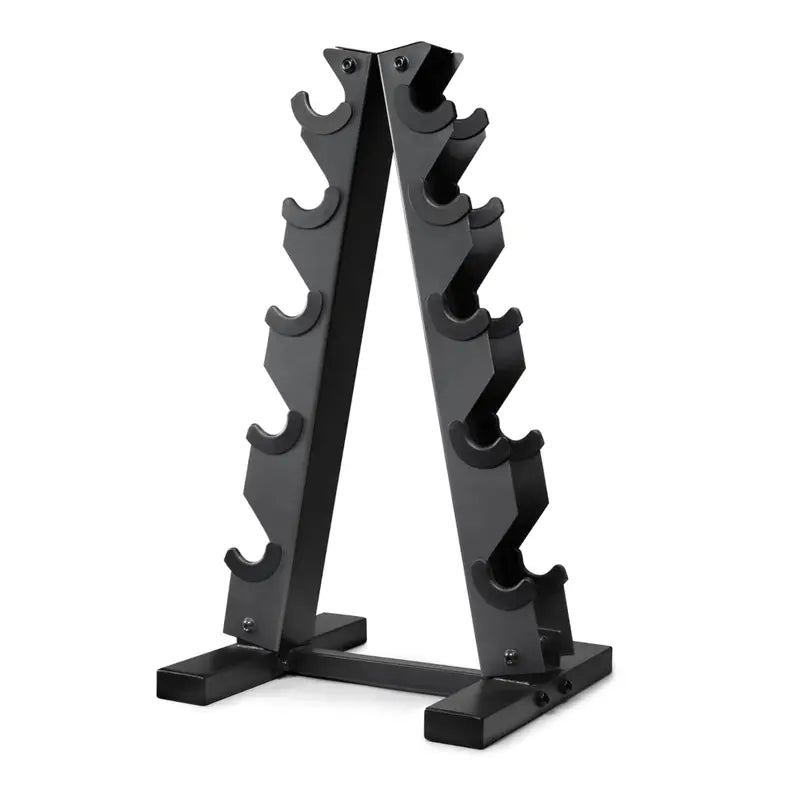 Space-Saving A-Frame Dumbbell Rack for Organized Home Gym Storage