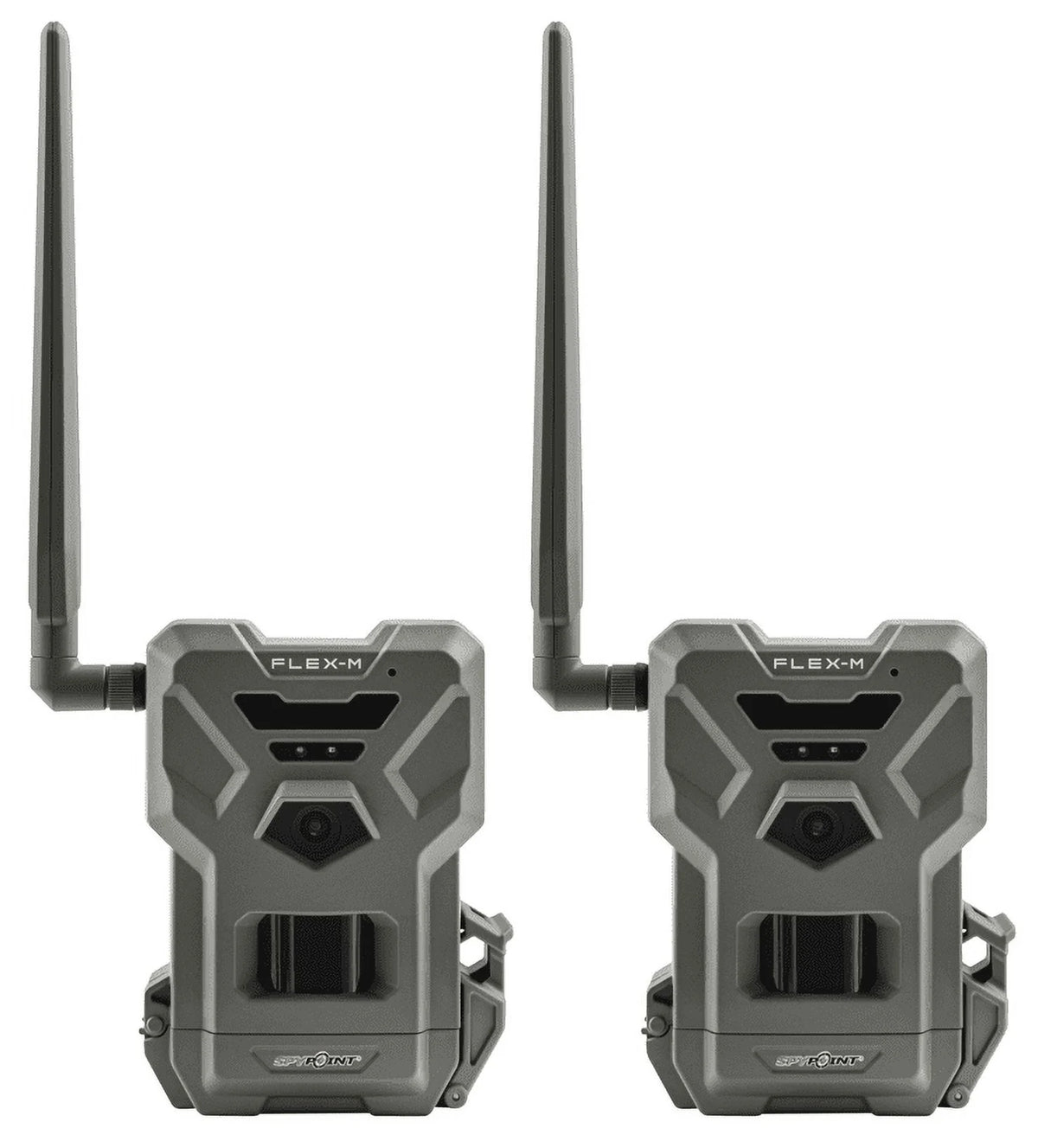 SPYPOINT Flex - M Twin Pack Cellular Trail Camera - Hunting Trail Monitor with GPS, Night Vision, Dual - Sim LTE, IP65 Water - Resistant