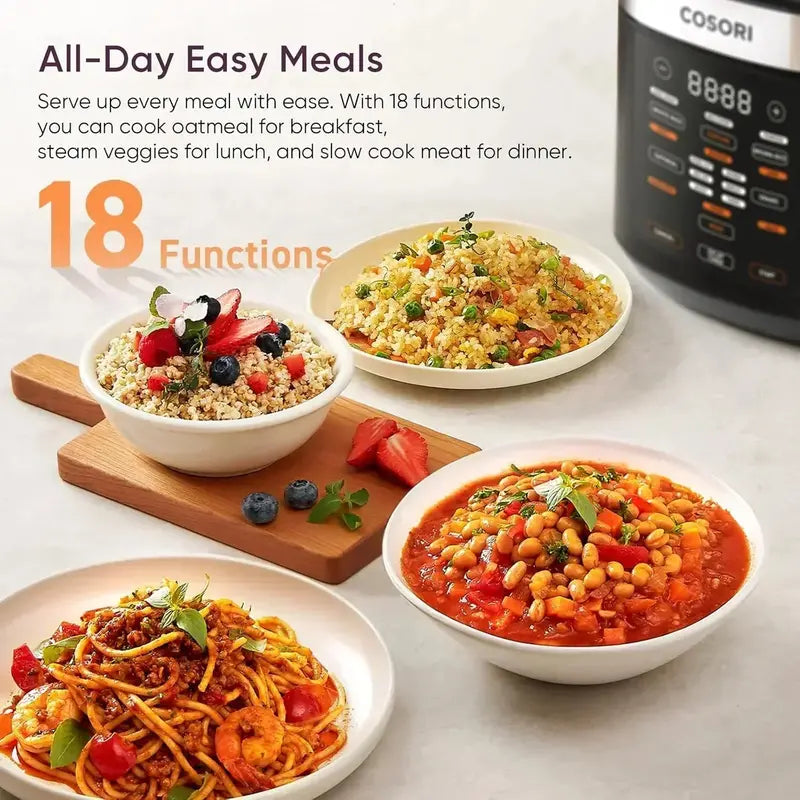 COSORI 10-Cup Rice Cooker  Fuzzy Logic Smart Rice Maker with 24-Hour Keep Warm & 18 Presets