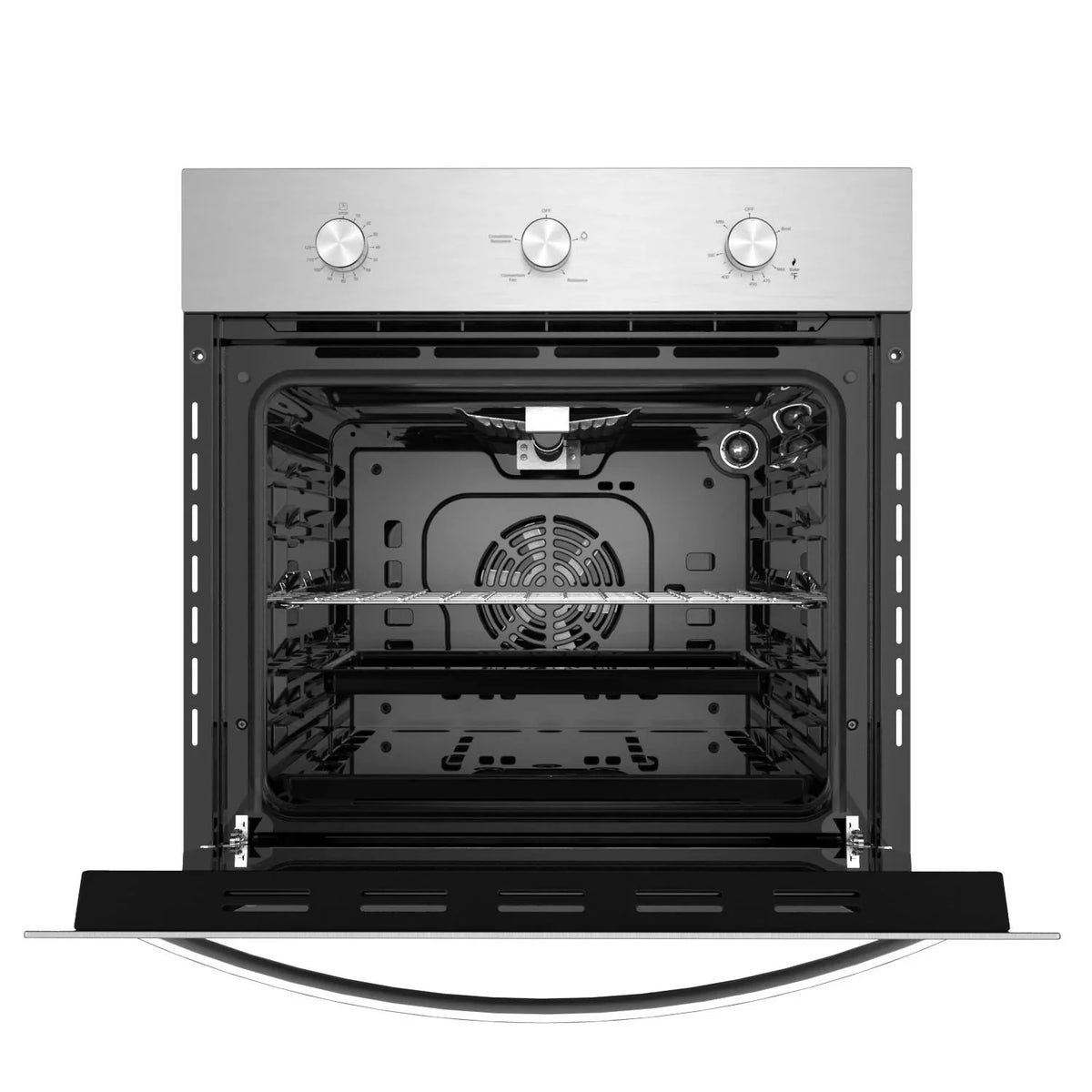 Empava 24-inch 2.3 Cu.ft. Single Propane Gas Wall Oven - Convection Fan in Stainless Steel - EMPV-24WO11L