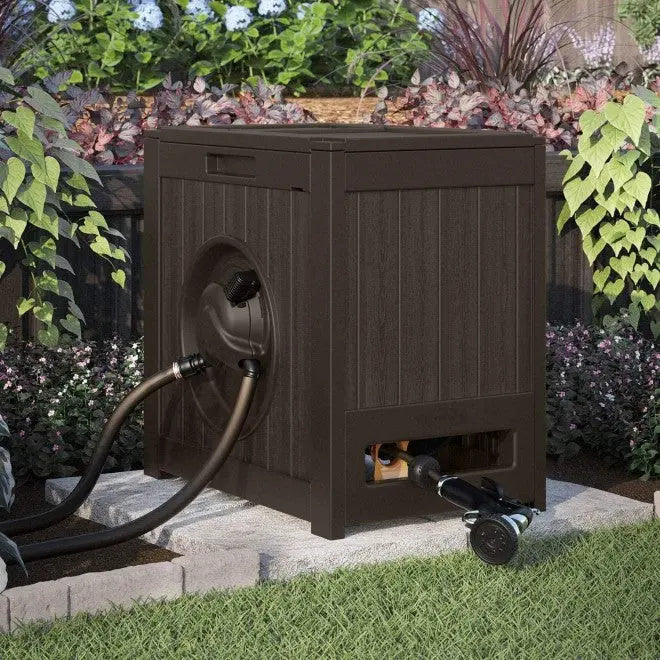 Suncast Aquawinder 125-Foot Water-Powered Auto Hose Reel in Java Finish (2-Pack)