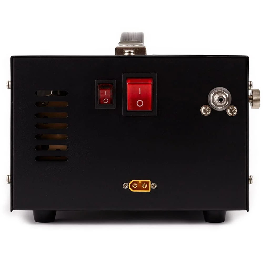 iMeshbean PCP Air Compressor, 4500PSI Portable PCP Compressor, 12V DC/110V 220V AC, PCP Manual-stop, w/Built-in Fan, for Paintball, Scuba Bottle
