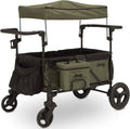Delta Children Jeep Deluxe Wrangler 3-in-1 Stroller Wagon  Black/Green with Cooler & Organizer