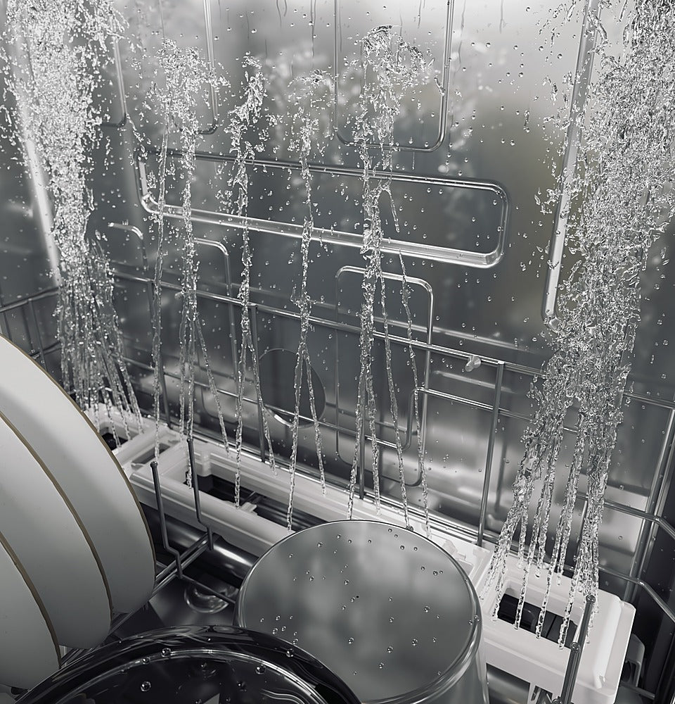 Café - 24" Top Control Tall Tub Built-In Dishwasher with Stainless Steel Tub and Silverware Jets - Stainless steel