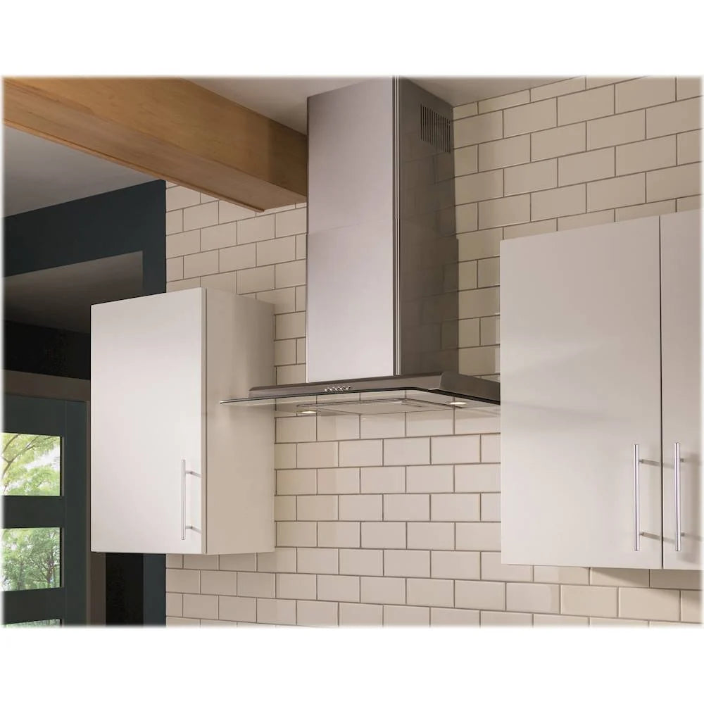 GE Profile - 24" Convertible Range Hood - Silver