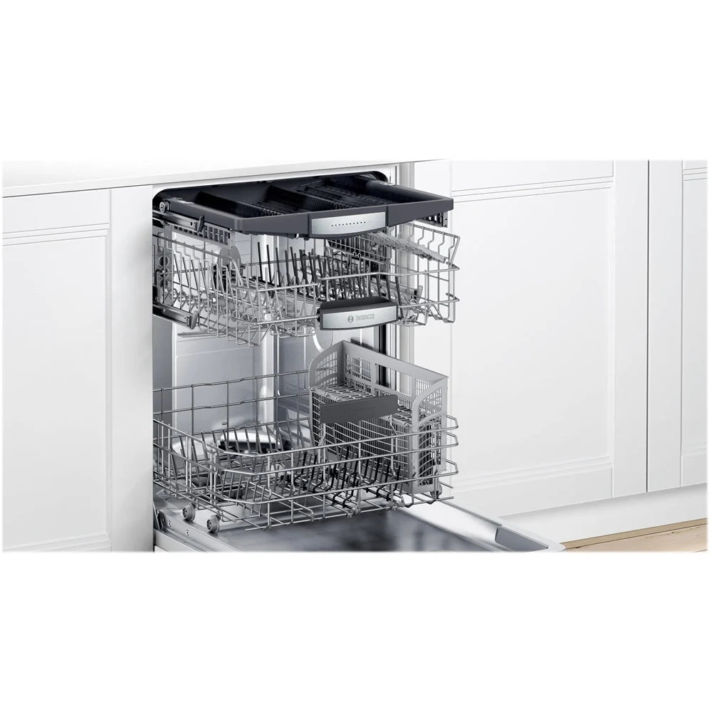 Bosch - 800 Series 24" Top Control Built-In Dishwasher with CrystalDry, Stainless Steel Tub, 3rd Rack, 42 dBa - Custom Panel Ready