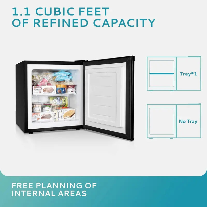 Compact 3.0 Cu. Ft. Upright Mini Freezer  Stainless Steel Reversible Door, Ideal for Dorms, Apartments, or Offices