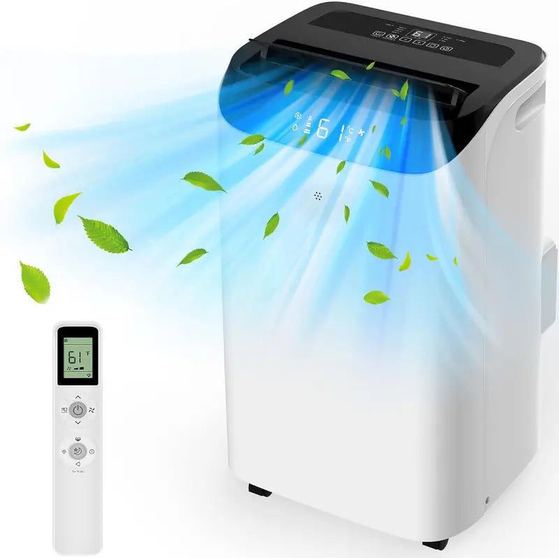 Compact 3-in-1 Portable Air Conditioner with Remote: Cooling, Fan & Dehumidifying for Spaces up to 700 Sq. Ft.