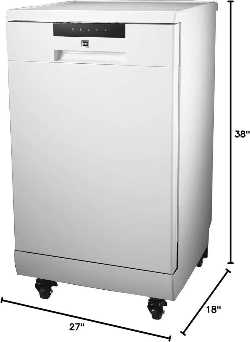 Countertop 18-Inch Portable Dishwasher  White, Energy-Efficient, 8-Setting Capacity