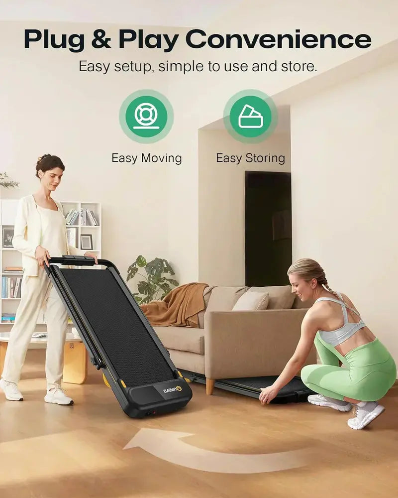 Urevo Strol 2E Smart Folding Treadmill – Dual LED Screens & 2-in-1 Portability