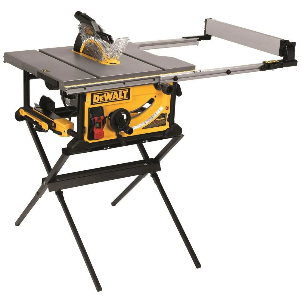 DW 10" Jobsite Table Saw 32 1/2" Rip Capacity and Rolling Stand DWE7491RS from DW