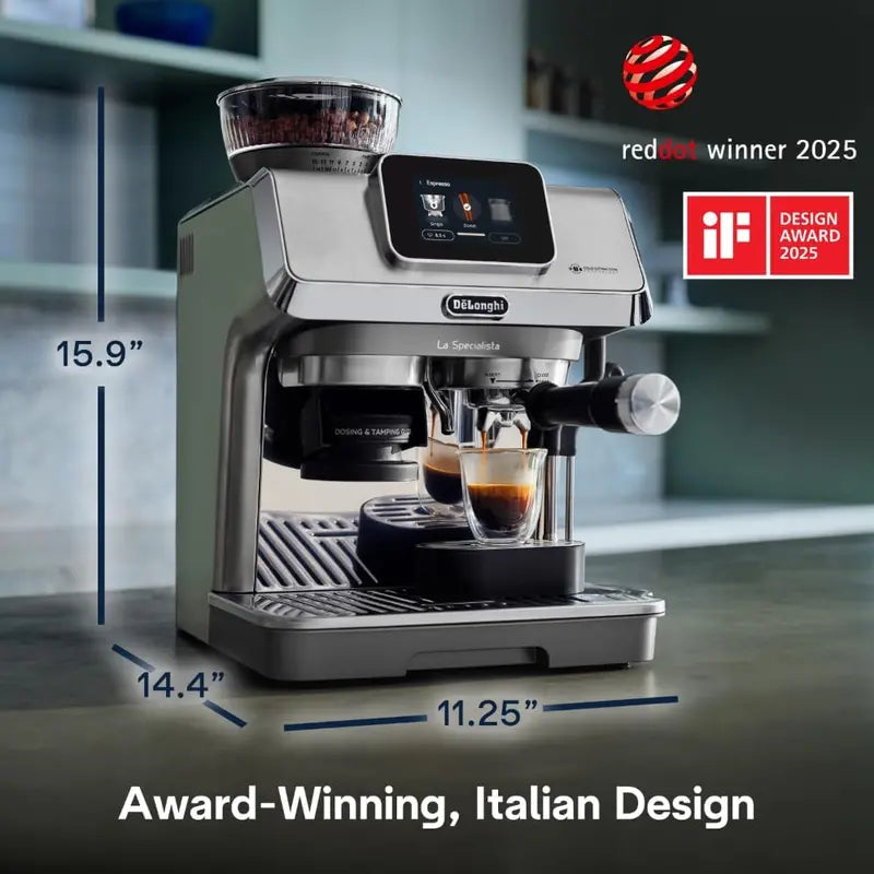 De onghi La Specialista Touch Espresso Machine  Integrated Grinder, Cold Brew & Iced Mode, 10 Presets, Italian Craftsmanship