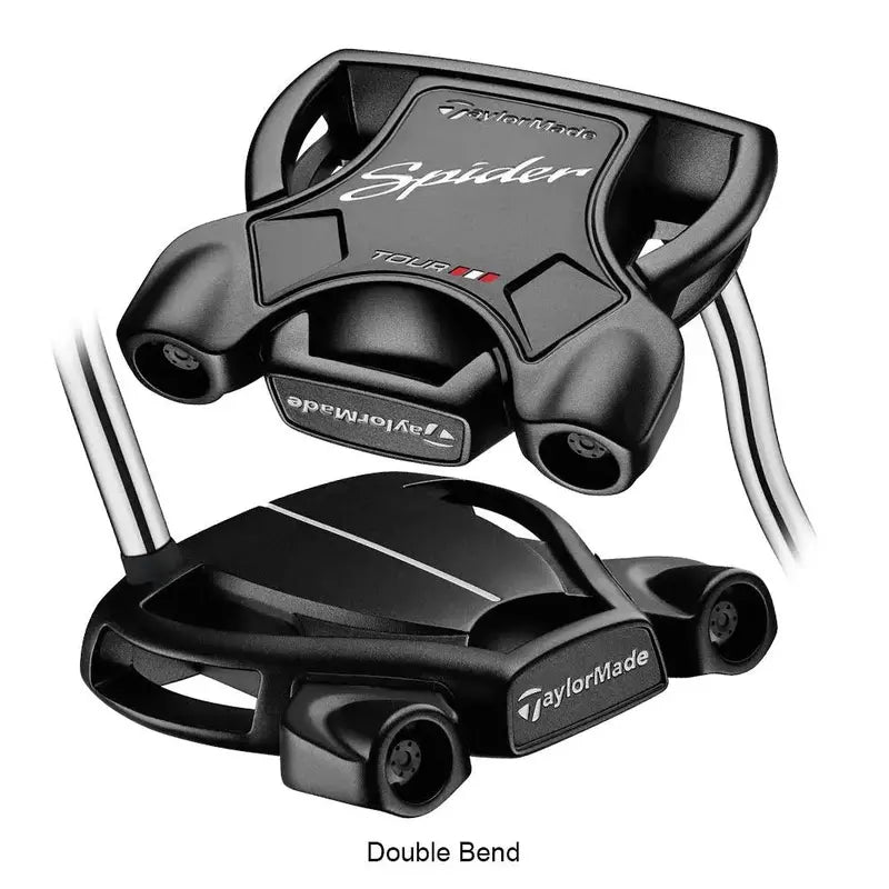TaylorMade Spider Tour Black Putter – Double Bend Shaft, Tour-Validated Alignment