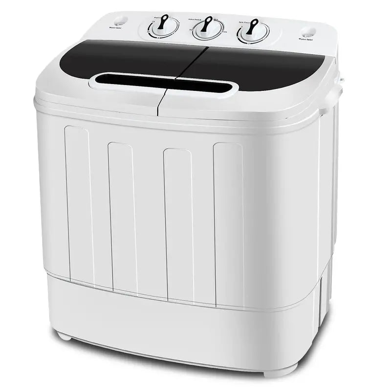 Compact Twin-Tub Mini Washing Machine  13-Lb Total Capacity with Separate Wash & Spin Functions