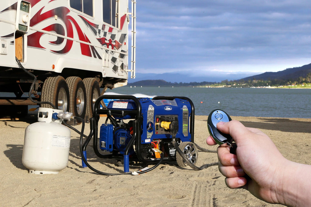 Ford 5, 250 - Watt Dual Fuel Portable Generator with Wireless Remote Start