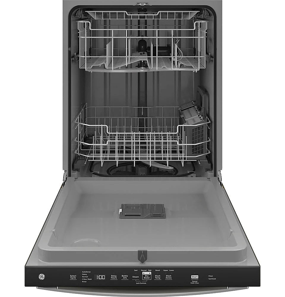 GE - Top Control Built-In Dishwasher with 3rd Rack, Dry Boost, 50 dBa - Slate