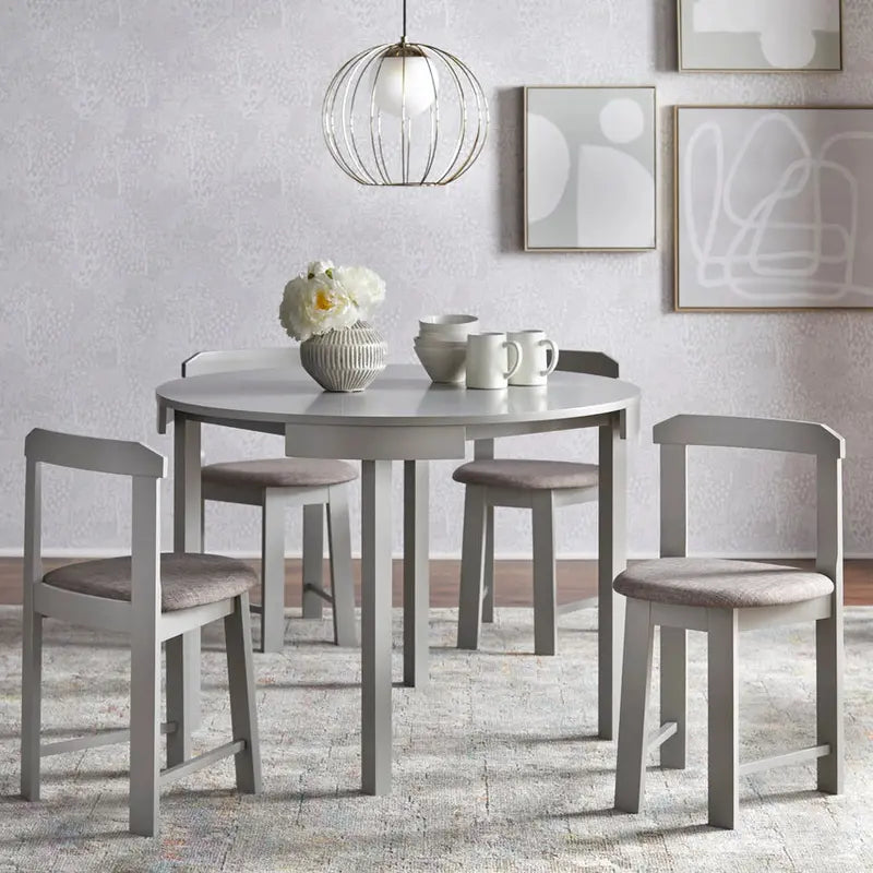 Tobey Harrisburg 5-Piece Space-Saving Round Dining Collection