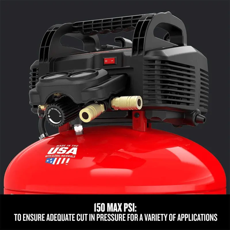 Craftsman 6-Gallon Oil-Free Pancake Air Compressor  150 PSI, Portable Design with Accessory Kit