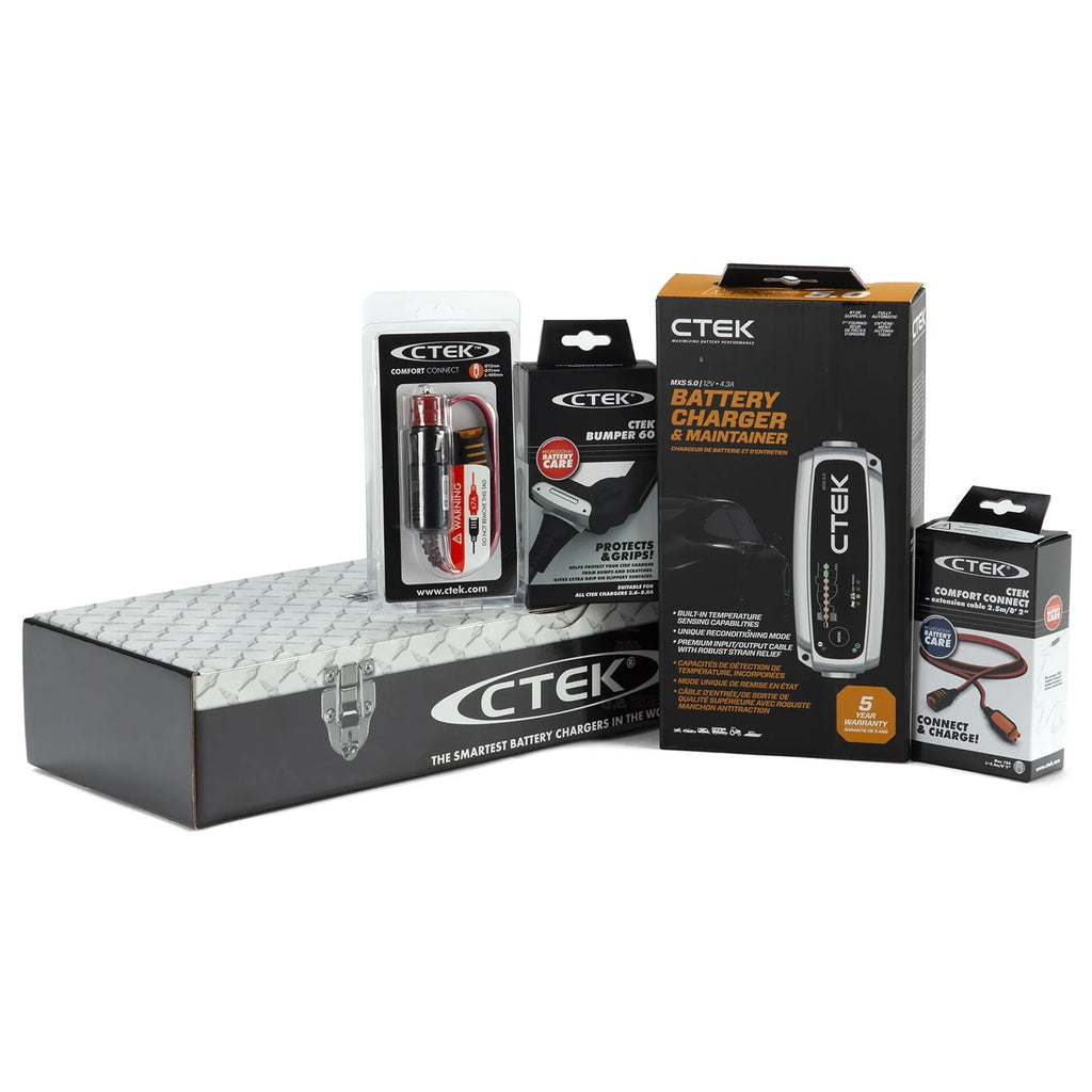 CTEK (40-206) MXS 5.0 12Volt Battery Charger Vehicle Storage Bundle
