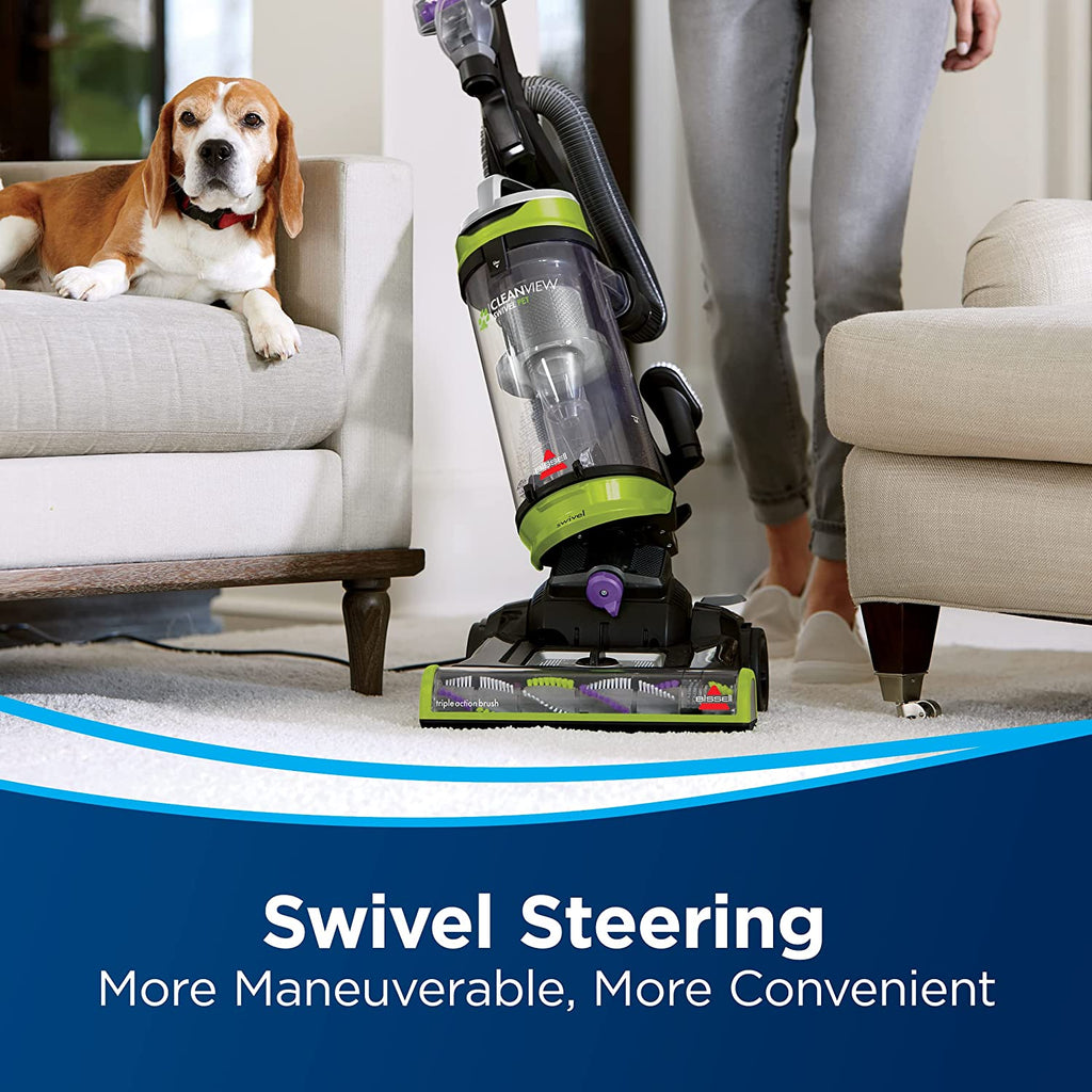 BISSELL 2252 CleanView Swivel Upright Bagless Vacuum with Swivel Steering . Powerful Pet Hair Pick Up . Specialized Pet Tools . Large Capacity Dirt Tank . Easy Empty