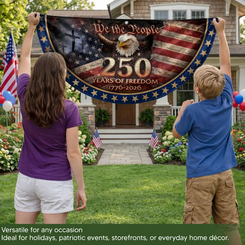 USA Bicentennial Fence Flag – 1776–2026 Commemorative Patriotic Banner
