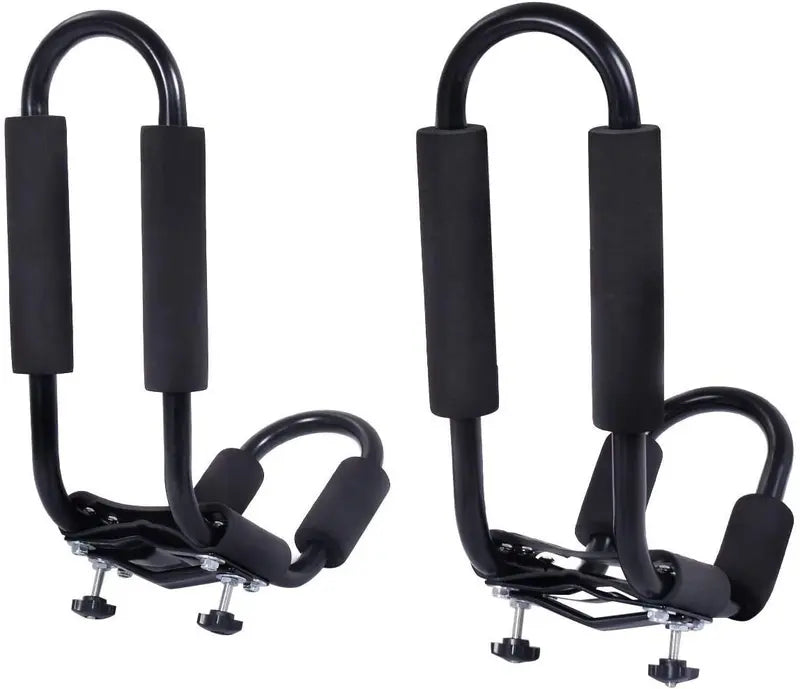 Universal J-Bar Kayak Roof Rack System – Includes 2 Pairs & 4 Heavy-Duty Tie-Down Straps