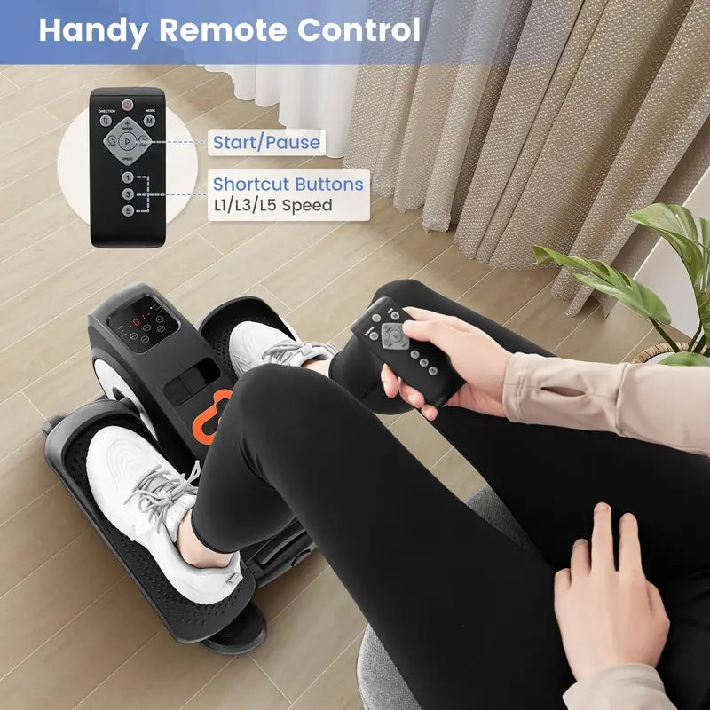 Under-Desk Electric Elliptical – Quiet Seated Pedaler with Digital LED Monitor & Resistance Control