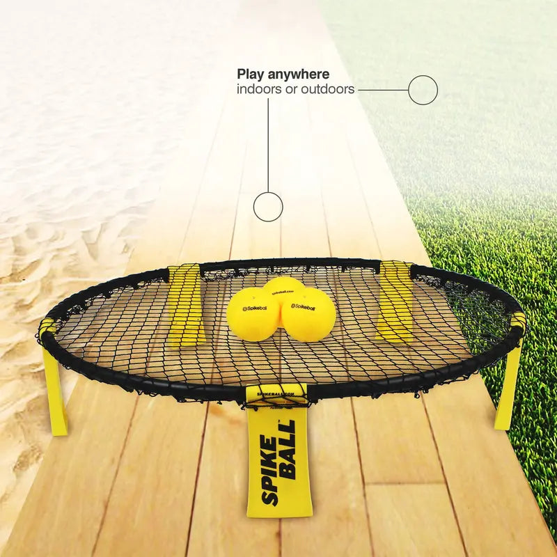 Spikeball Standard 3 Ball Kit with Adjustable Net and Balls – Portable Roundnet Game