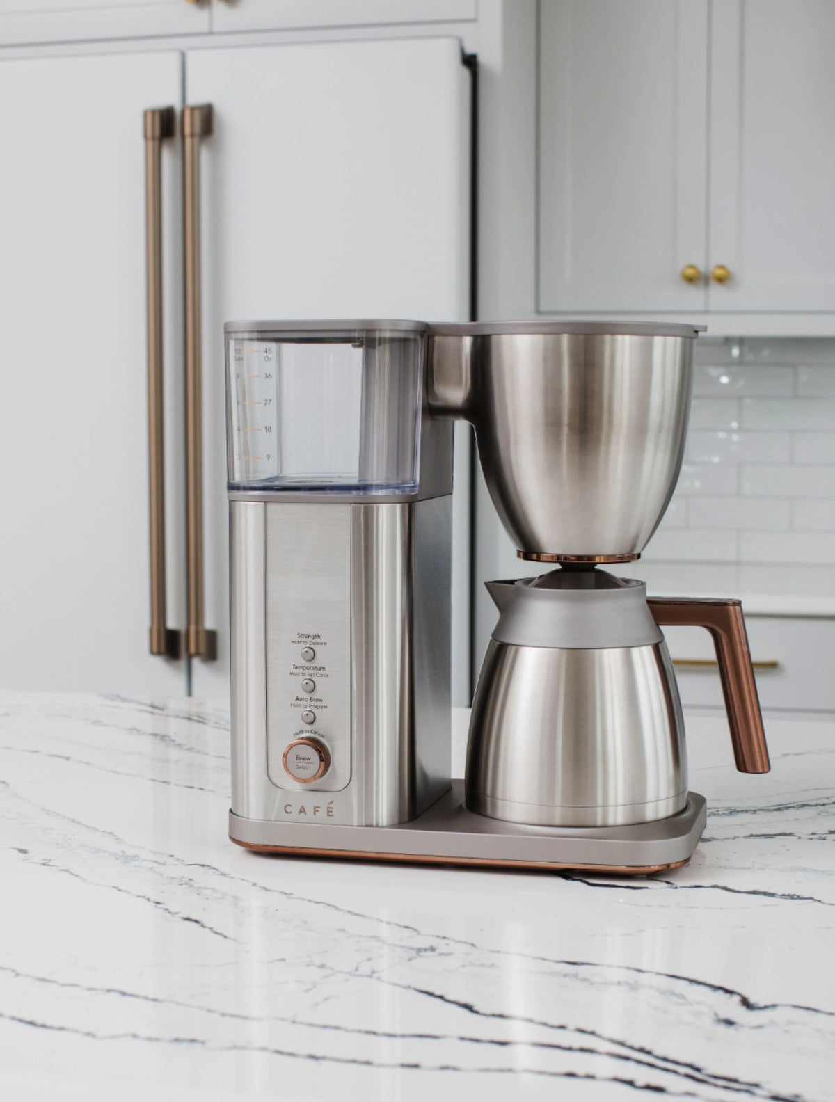 Café - Smart Drip 10-Cup Coffee Maker with WiFi - Brushed Stainless