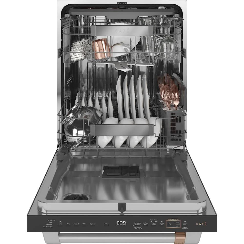 Café - Top Control Built-In Dishwasher with Stainless Steel Tub, 3rd Rack, 39dBA - Stainless steel