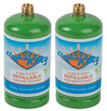 Flame King 2 Pack Eco Friendly Sustainable Refillable 1 lb Empty Propane Cylinder Tank Reusable YSN164-2