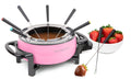 Nostalgia Nfps6pk 12-Cup Electric Fondue Pot, Pink