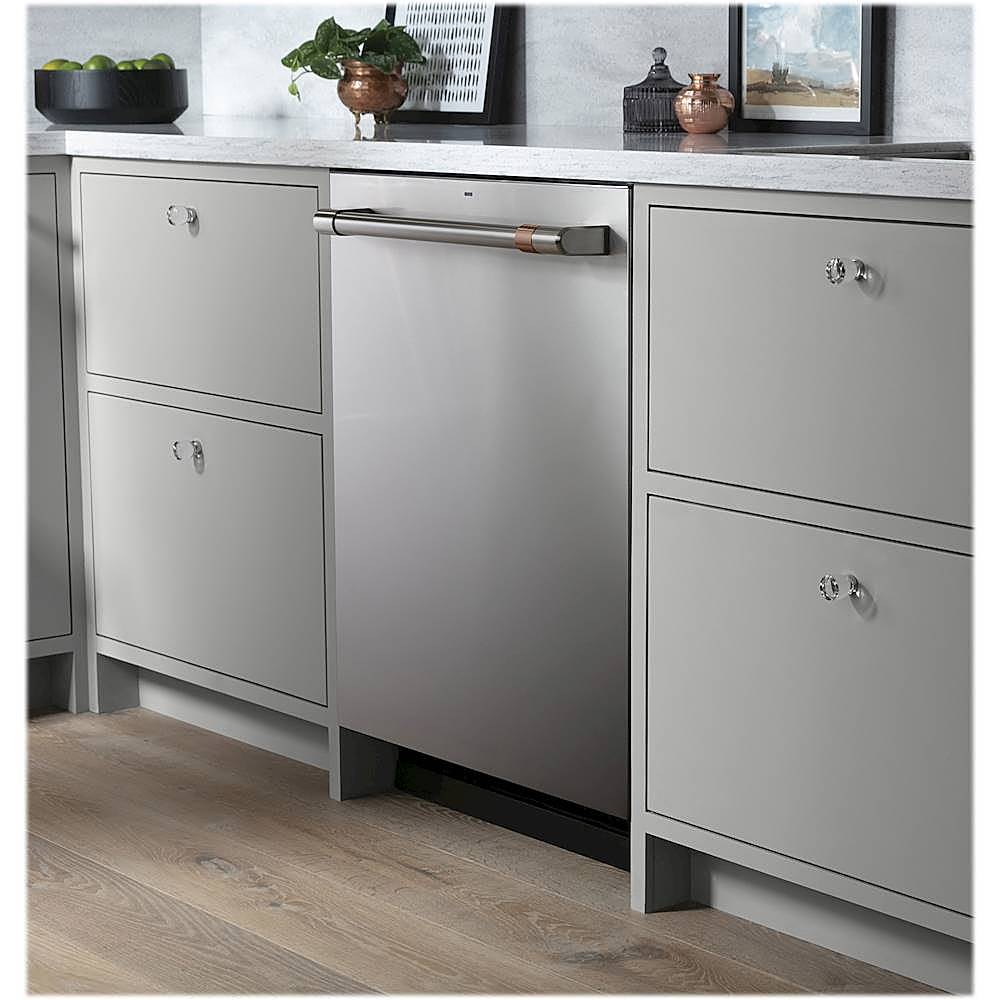 Café - 24" Top Control Tall Tub Built-In Dishwasher with Stainless Steel Tub - Stainless steel