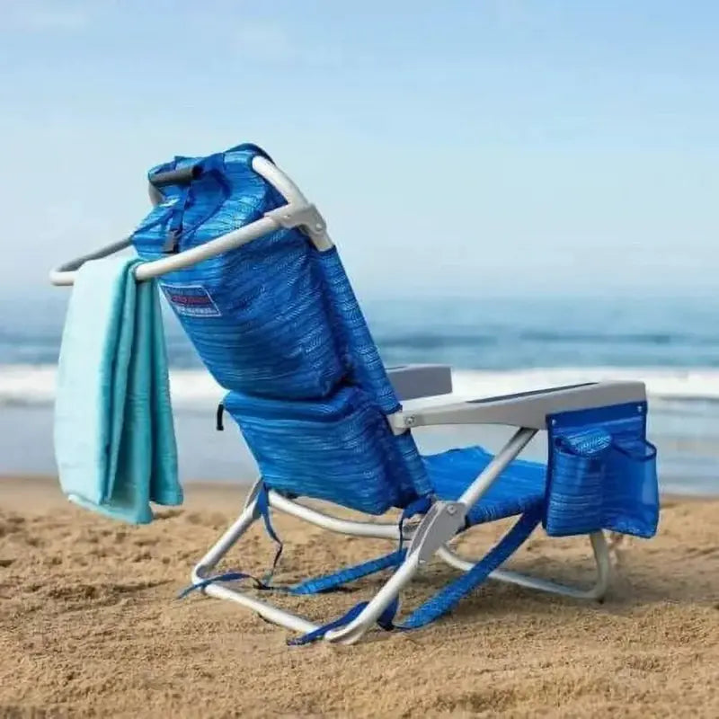 Tommy Bahama Backpack Beach Chairs – 2-Pack, Lightweight, Portable, Blue Colorway