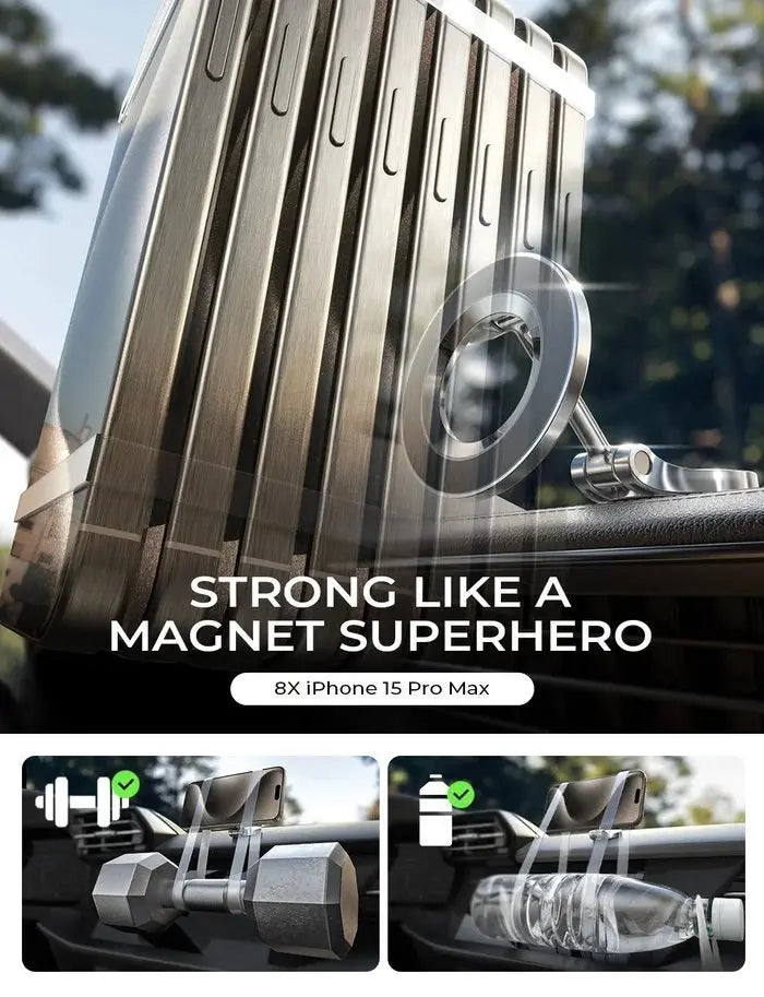 Strong Magnetic Car Phone Mount – Adjustable Air Vent & Dashboard Holder
