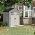 Suncast 6 ft. x 5 ft. Compact Resin Storage Shed – Low-Maintenance Backyard Organizer