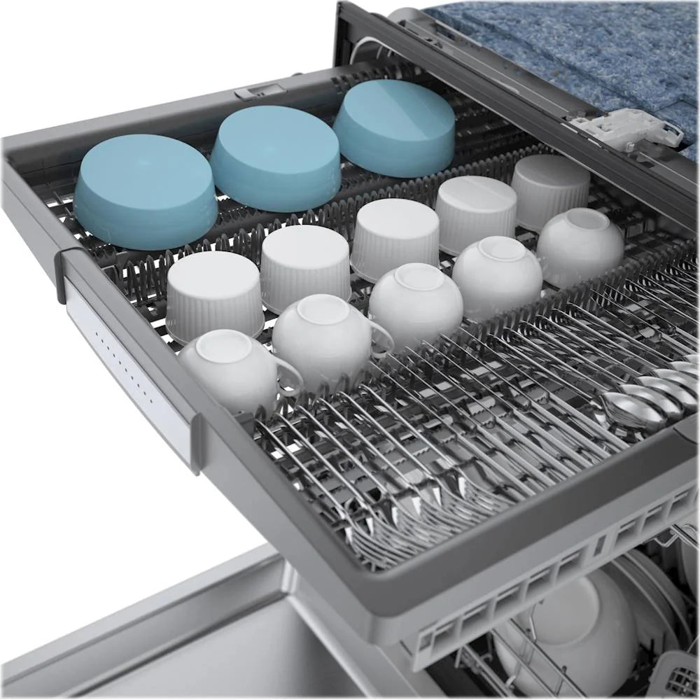 Bosch - 800 Series 24" Top Control Built-In Dishwasher with CrystalDry, Stainless Steel Tub, 3rd Rack, 42 dBa - Stainless steel