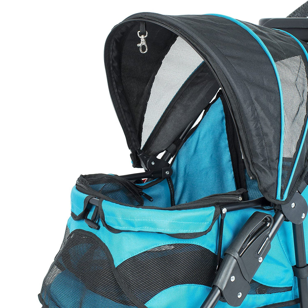 Durable Folding Pet Stroller with Mesh Sides for Dogs & Cats, Mermaid (Open Box)