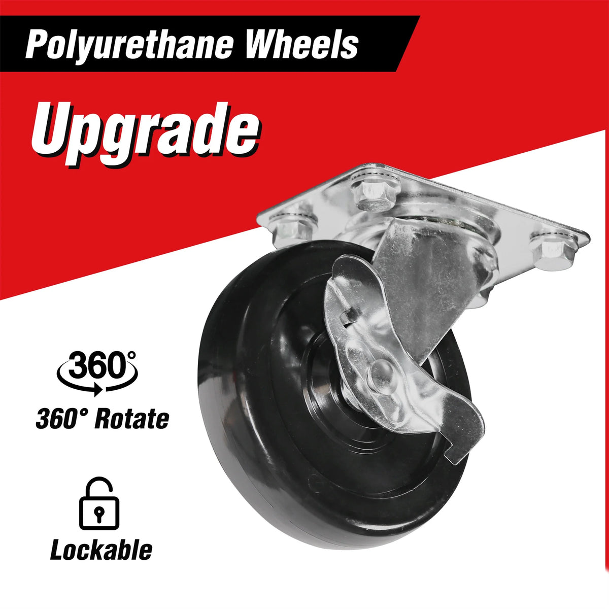 Aukfa Tool Chest, 24.5 in 7 - Drawer Steel Rolling Tool Box on Wheels for Workshop Garage, Red