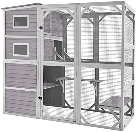 COZIWOW 4-Tier Weatherproof Enclosure with Reinforced Roof  Outdoor Storage Solution