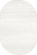 nuLOOM Chunky Woolen Cable Off-White 8 ft. x 10 ft. Oval Rug