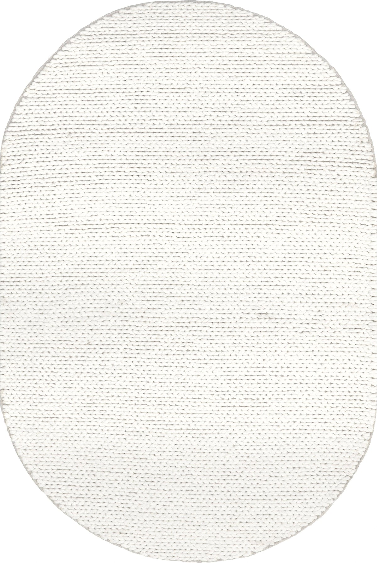 nuLOOM Chunky Woolen Cable Off-White 8 ft. x 10 ft. Oval Rug