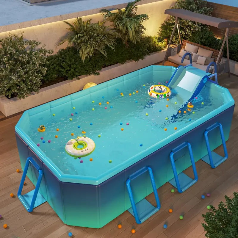 Universal Inflatable Pool Slide – Backyard Water Play Equipment for Kids and Adults