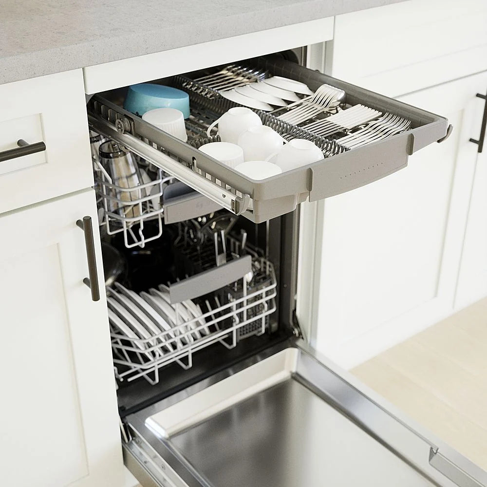 Bosch - 800 Series 18" Top Control Smart Built-In Dishwasher with 3rd Rack and 44 dBA - Silver