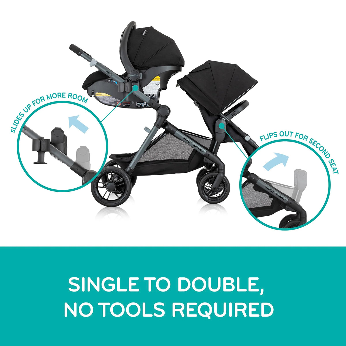 Evenflo Modular Travel LiteMax Anti Rebound