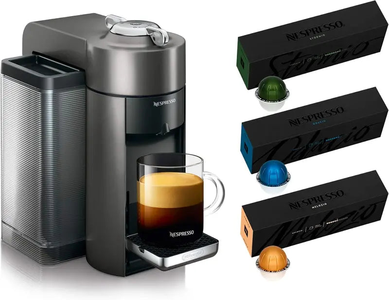 De onghi Nespresso Vertuo Coffee & Espresso System  Smart Capsule Recognition, Rich Crema, and Versatile Brew Sizes