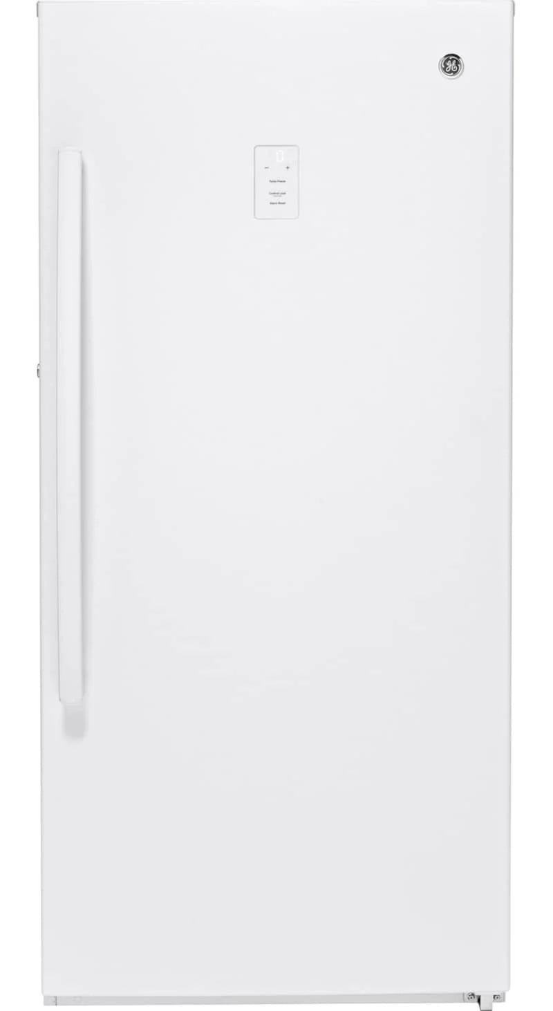 GE 14.1 Cu. Ft. White Garage Ready Frost-Free Upright Freezer