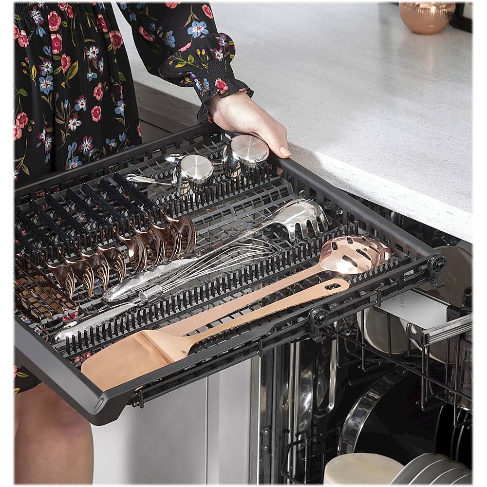 Café - 24" Top Control Tall Tub Built-In Dishwasher with Stainless Steel Tub - Stainless steel