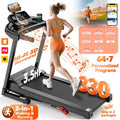 Folding Treadmill W/ Incline, 3.5HP Treadmill for Home W/330 lb Capacity, 71 Programs
